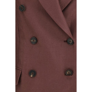 Brunello Cucinelli Bordeaux Viscose Coat