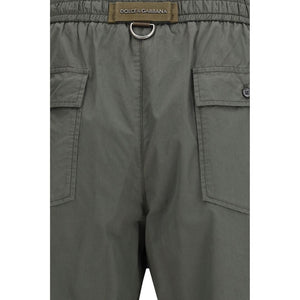 Dolce & Gabbana Gray Cotton Cargo Shorts