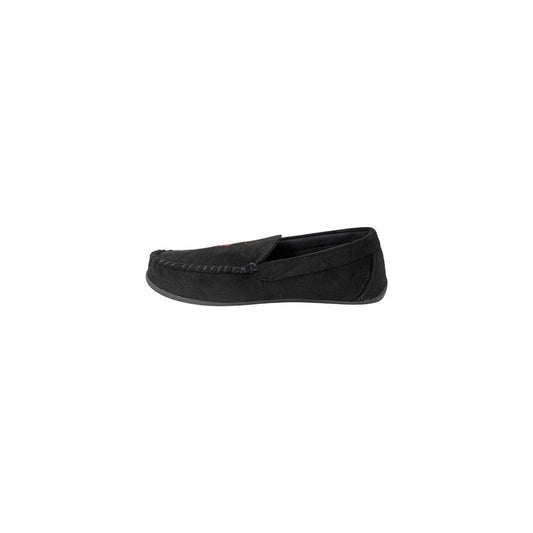 Ralph Lauren Black Faux Fur Slippers