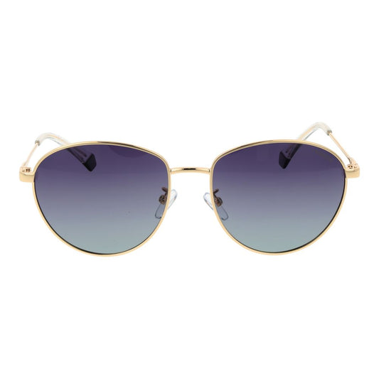 Polaroid Gold Stainless Steel Sunglasses