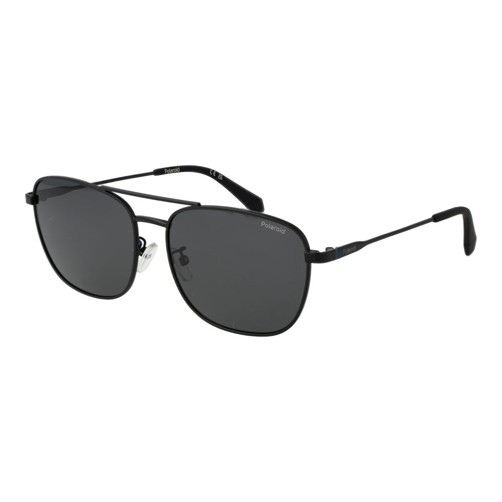 Polaroid Black Stainless Steel Sunglasses