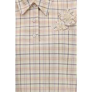 Prada Beige Fabric Pattern Shirt