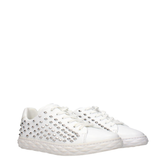 Jimmy Choo White Leather Sneakers