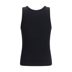 Maison Kitsuné Black Cotton Tank Tops