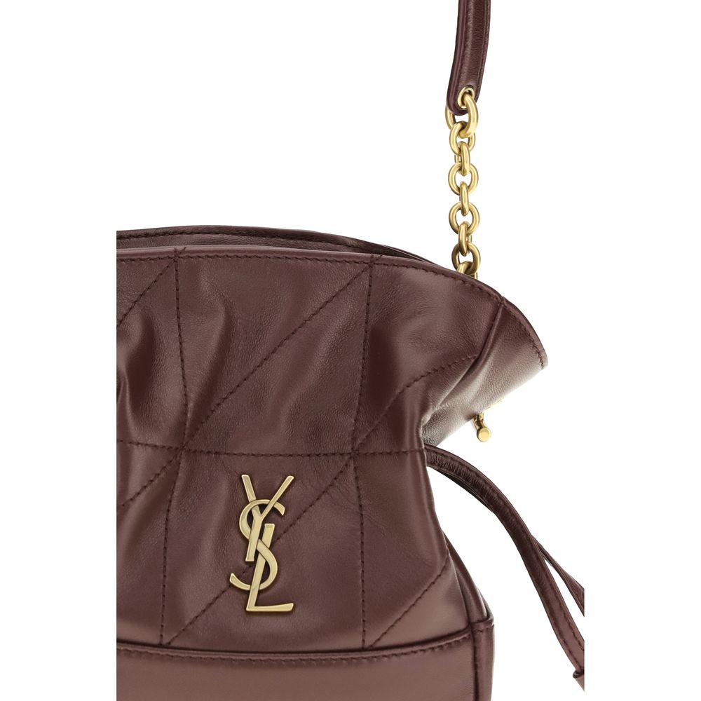 Saint Laurent Bordeaux Lamb Ovis Aries Aries Clutch Bag