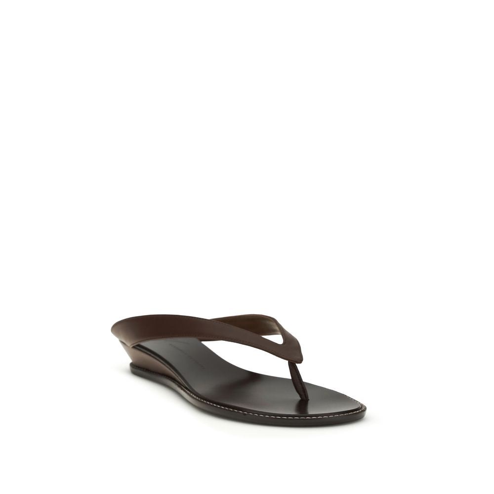 Giuseppe Zanotti Brown Calf Leather Bos Taurus Platform Sandals