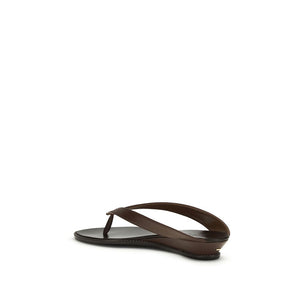 Giuseppe Zanotti Brown Calf Leather Bos Taurus Platform Sandals