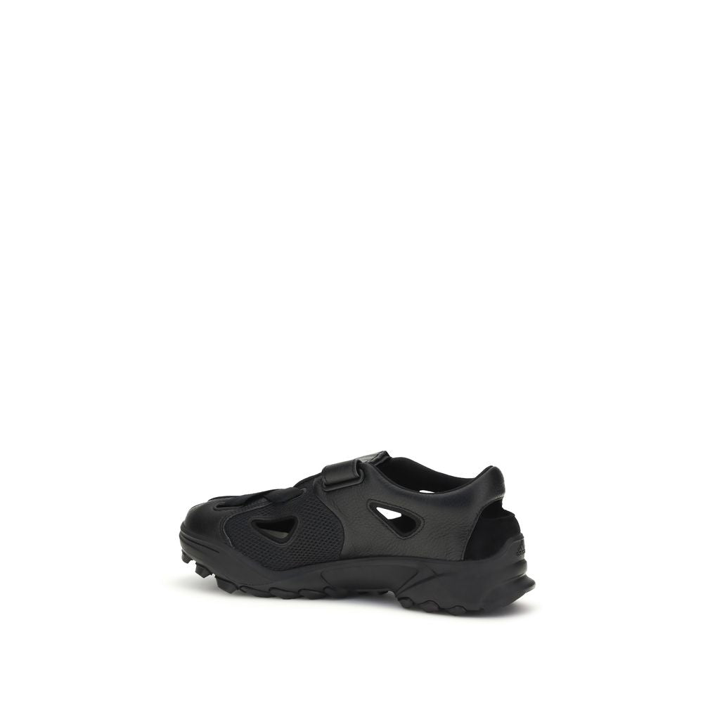 Y-3 Black Calf Leather Bos Taurus Sandals