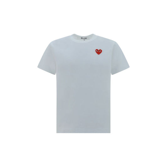 Comme Des Garçons Play White Cotton T-Shirt