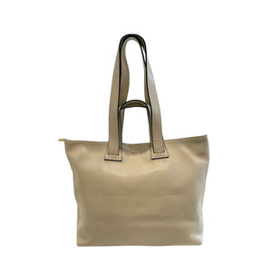 Baldinini Trend Beige Cowhide Clutch Bag