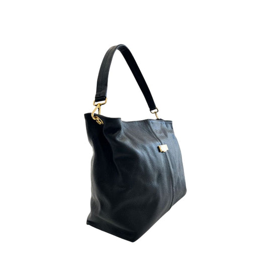 Baldinini Trend Black Cowhide Clutch Bag