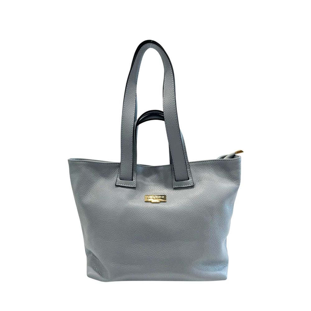 Baldinini Trend Blue Cowhide Clutch Bag