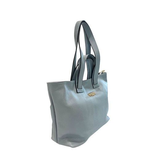 Baldinini Trend Blue Cowhide Clutch Bag