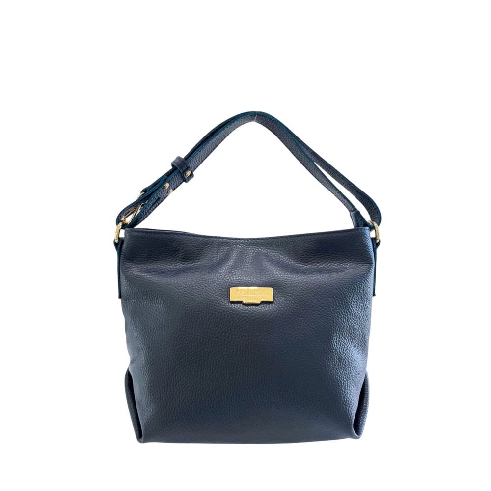 Baldinini Trend Blue Cowhide Leather Women Shoulder Bag
