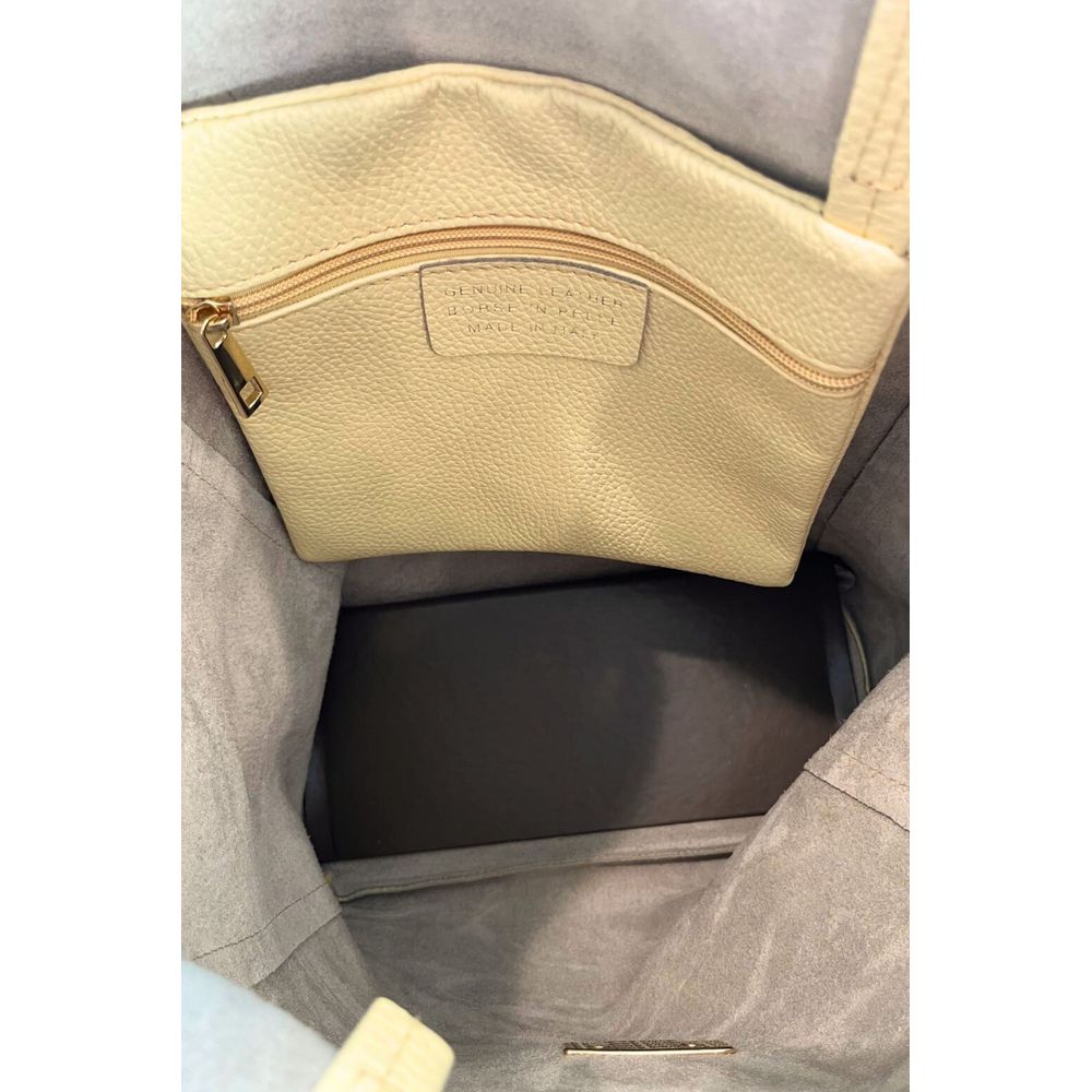 Baldinini Trend Bicolor Cowhide Clutch Bag