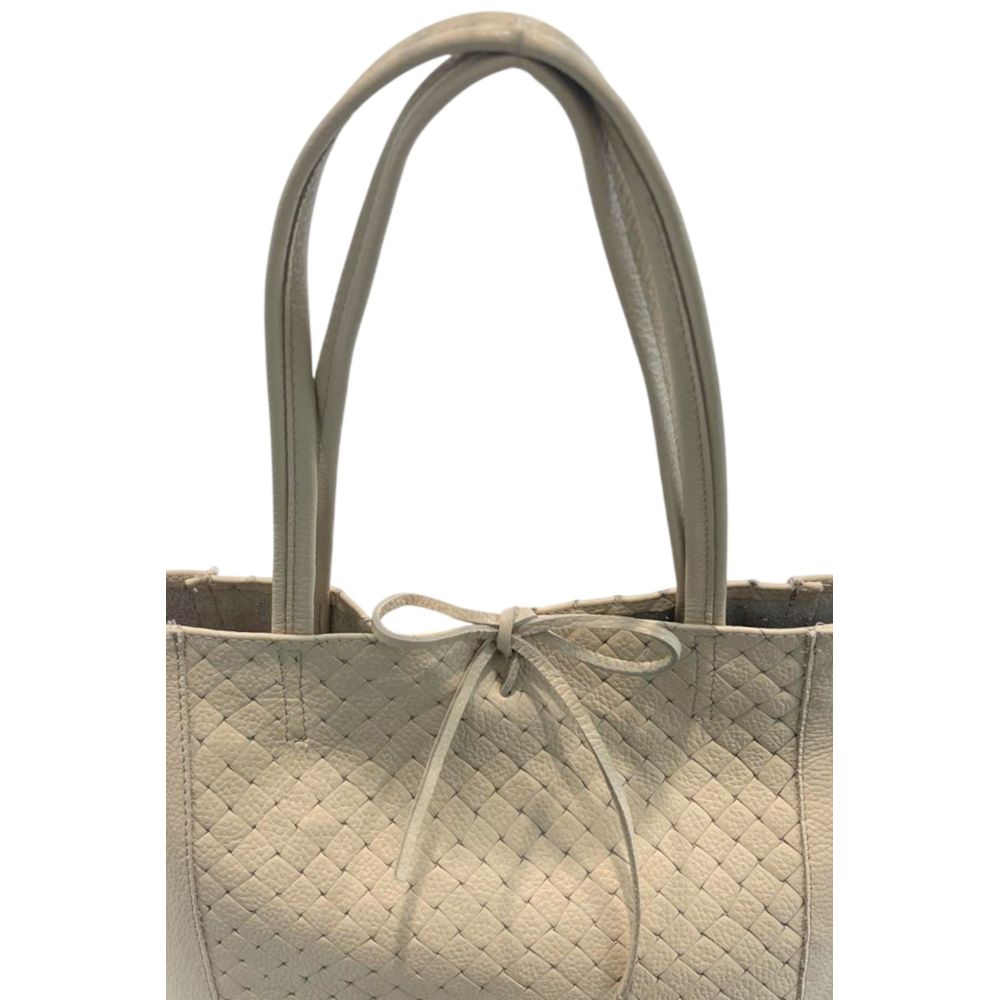 Baldinini Trend Beige Cowhide Clutch Bag