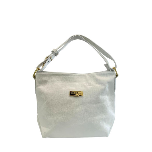 Baldinini Trend White Cowhide Clutch Bag