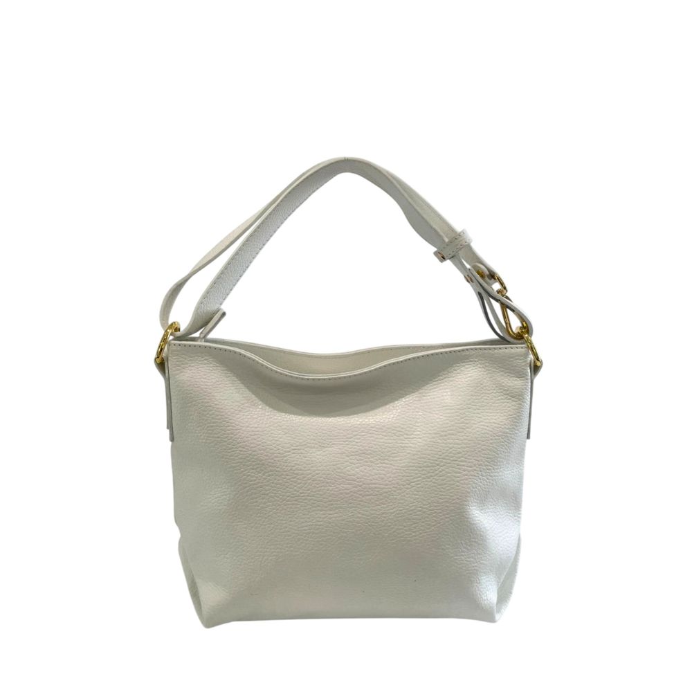Baldinini Trend White Cowhide Clutch Bag