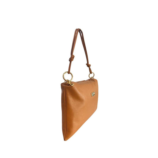 Baldinini Trend Brown Cowhide Clutch Bag