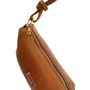 Baldinini Trend Brown Cowhide Clutch Bag
