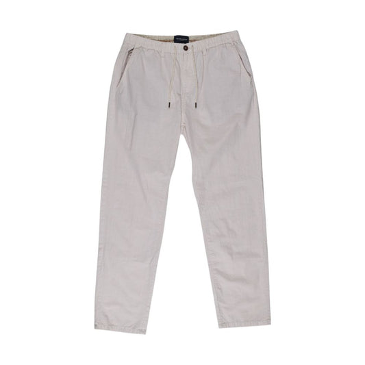 Smiling London Beige Cotton Casual Pants
