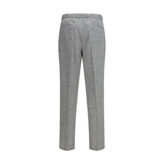 Brunello Cucinelli Gray Linen Casual Pants