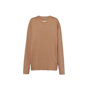 Prada Brown Cotton Long Sleeve T-Shirt