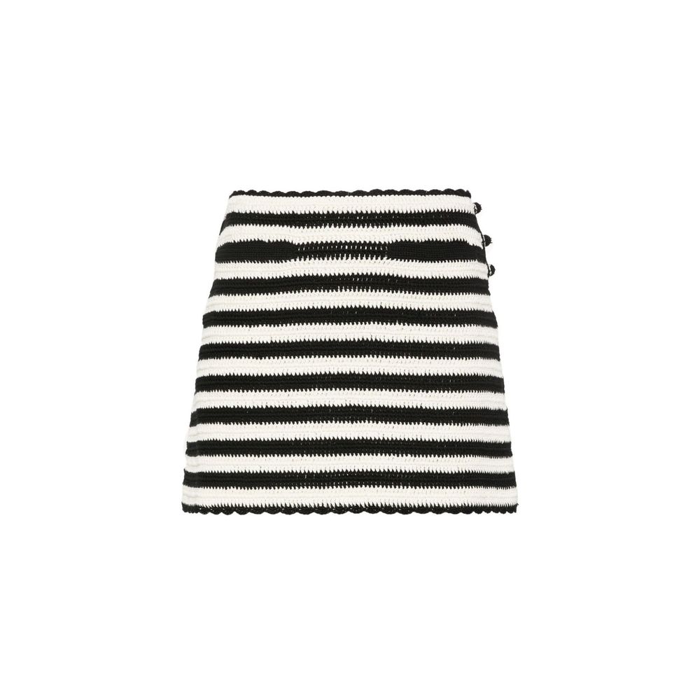 Celine Black Cotton Mini Skirt