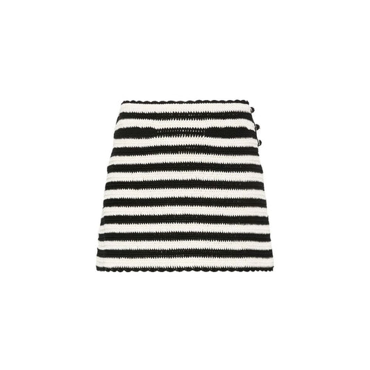 Celine Black Cotton Mini Skirt