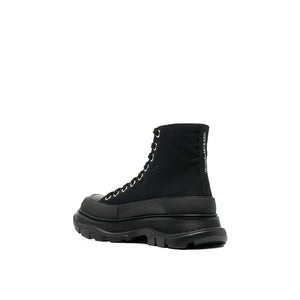 Alexander McQueen Black Canvas High Top Sneakers