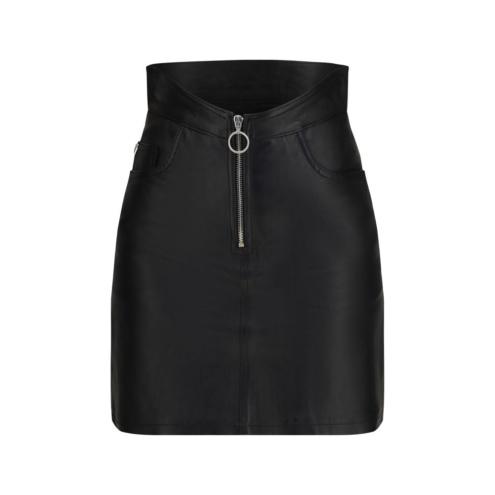 Fiorucci Black Lamb Leather Mini Skirt