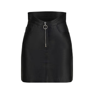 Fiorucci Black Lamb Leather Mini Skirt