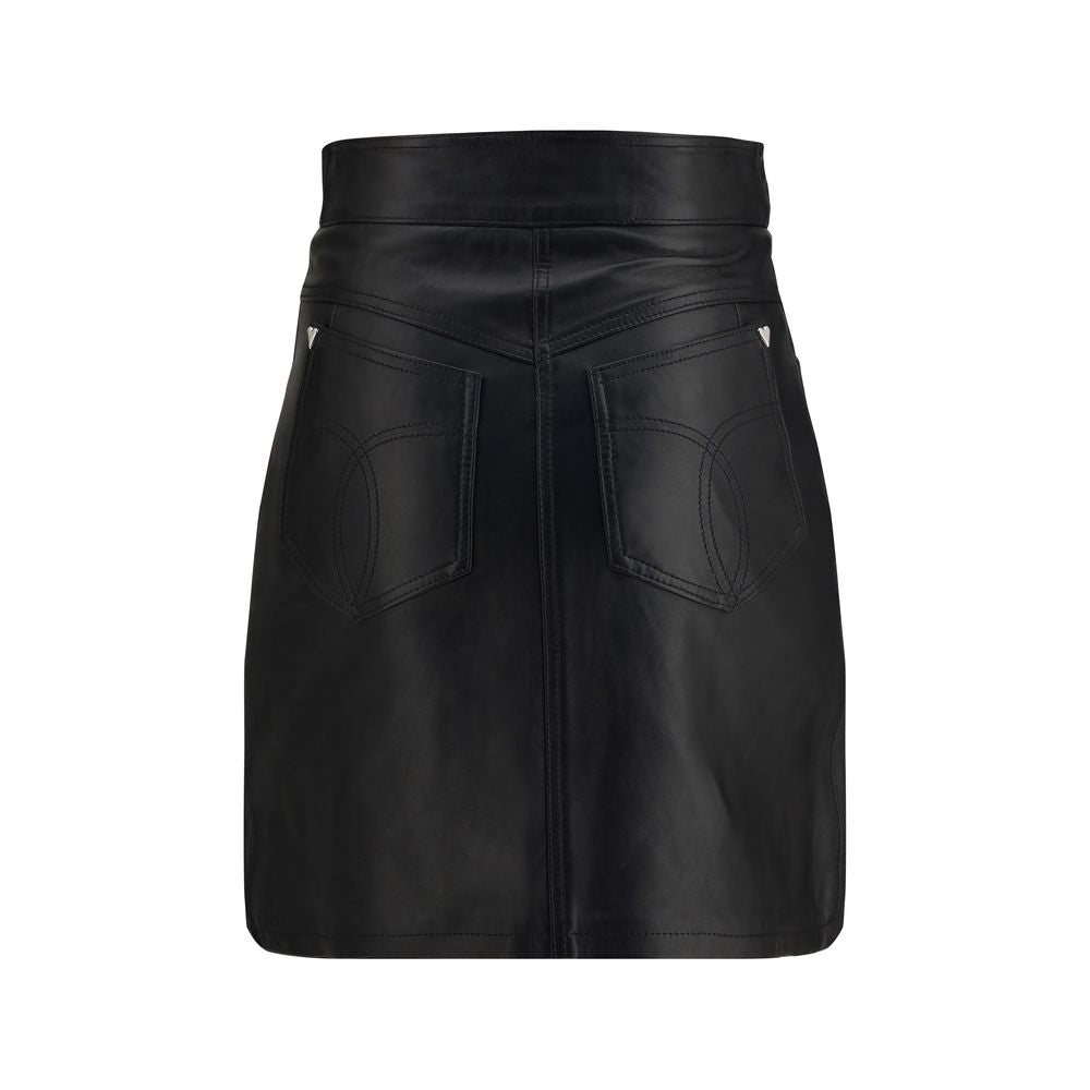 Fiorucci Black Lamb Leather Mini Skirt
