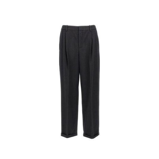 Saint Laurent Black Cashmere Casual Pants