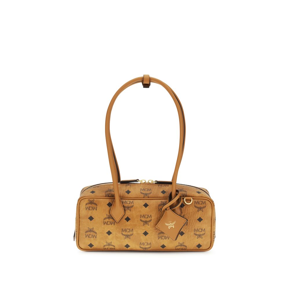 MCM Brown Fabric Shoulder Bag