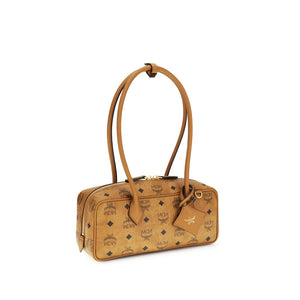 MCM Brown Fabric Shoulder Bag