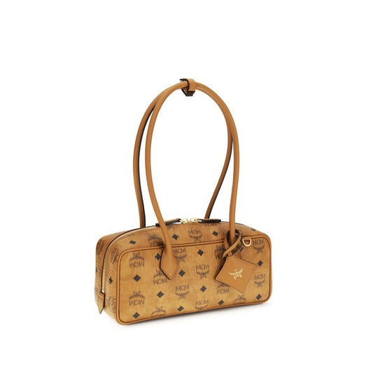 MCM Brown Fabric Shoulder Bag