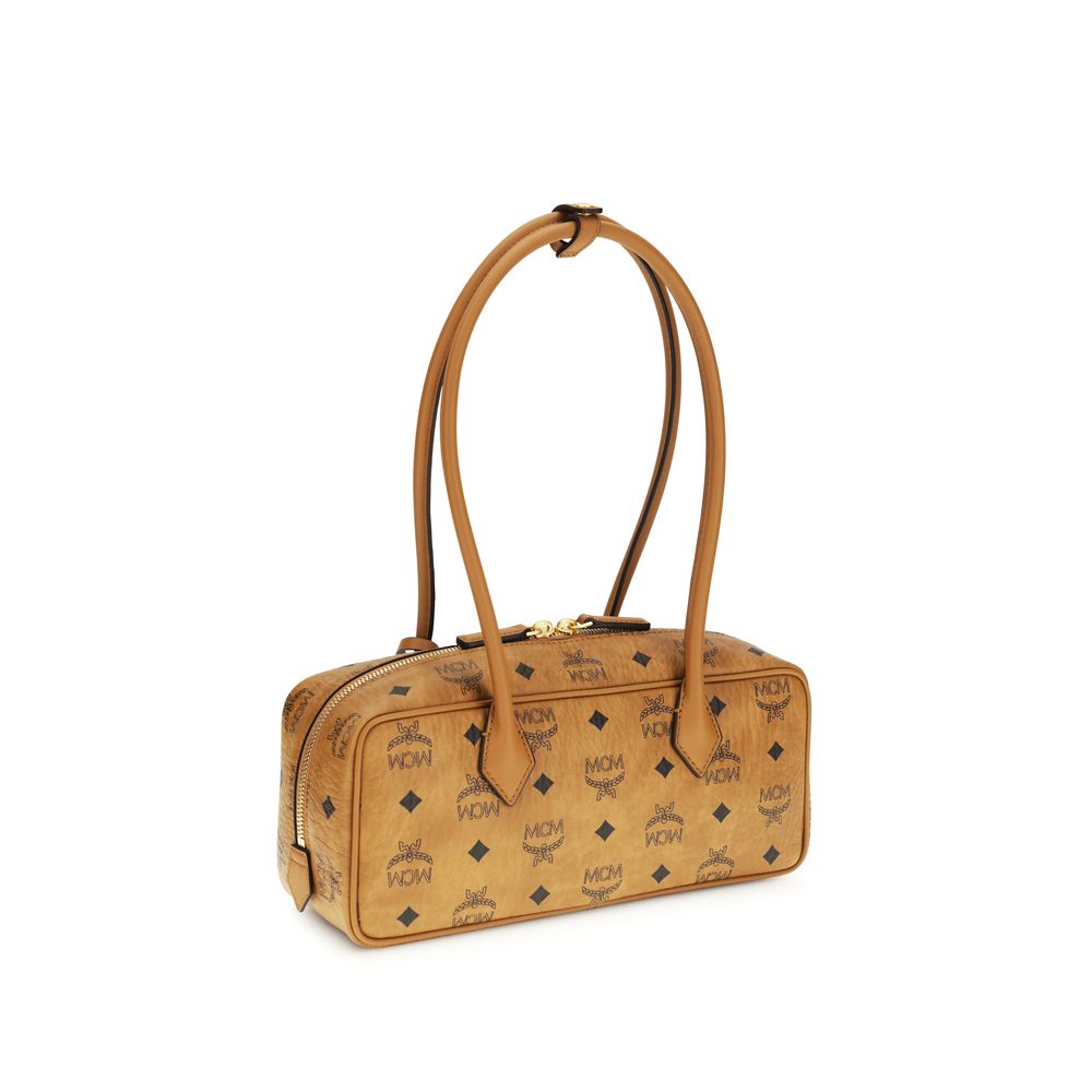 MCM Brown Fabric Shoulder Bag