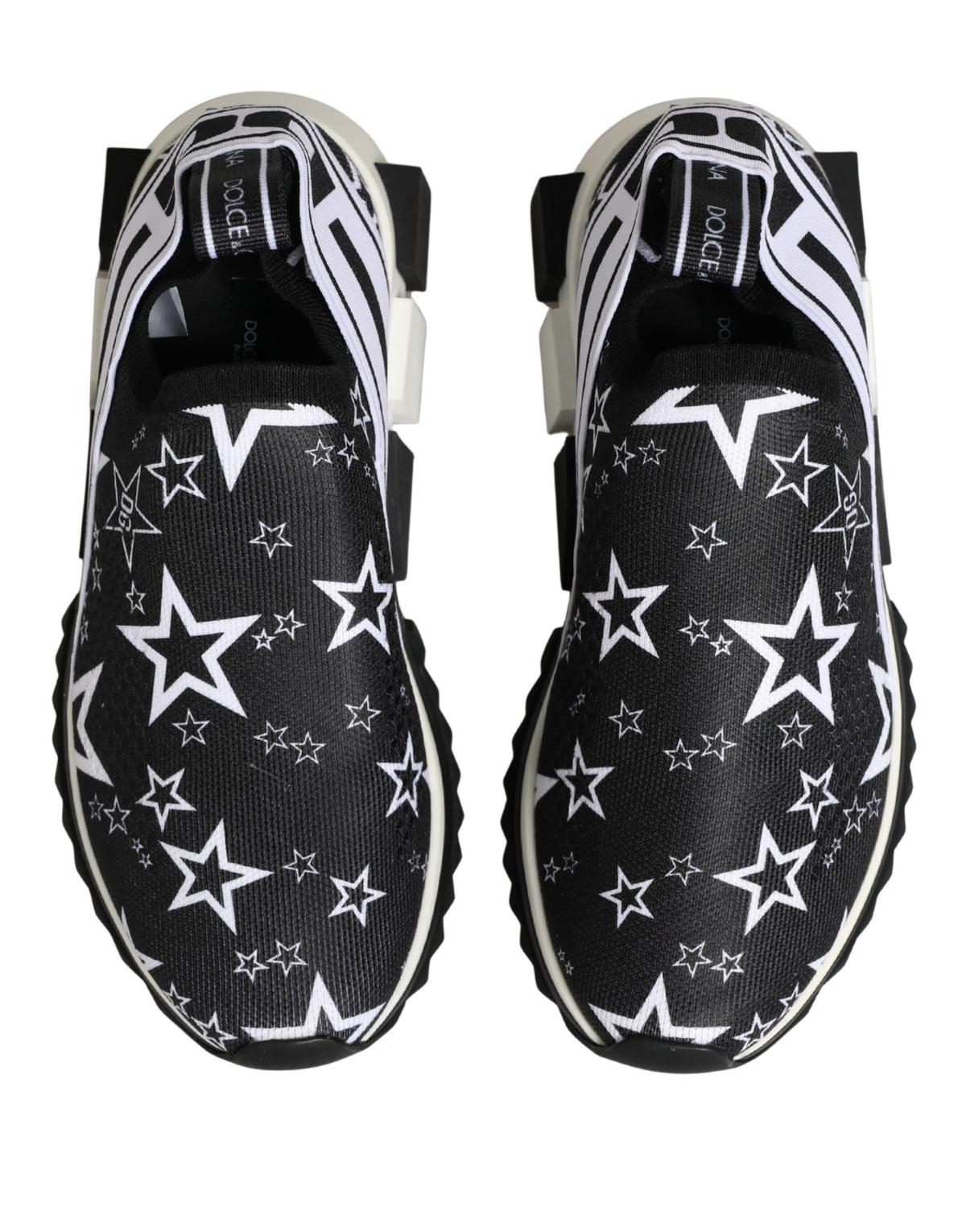 Dolce & Gabbana Black Stars Logo SORRENTO Sneakers Shoes