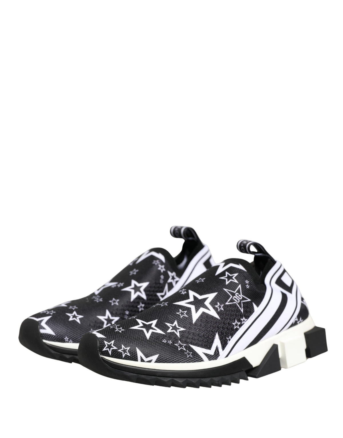 Dolce & Gabbana Black Stars Logo SORRENTO Sneakers Shoes