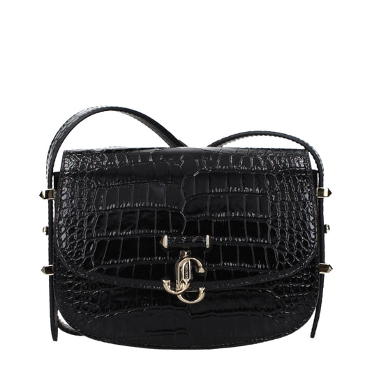 Jimmy Choo Black Leather Crossbody Bag