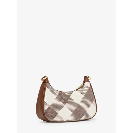 Michael Kors Brown Canvas Shoulder Bag