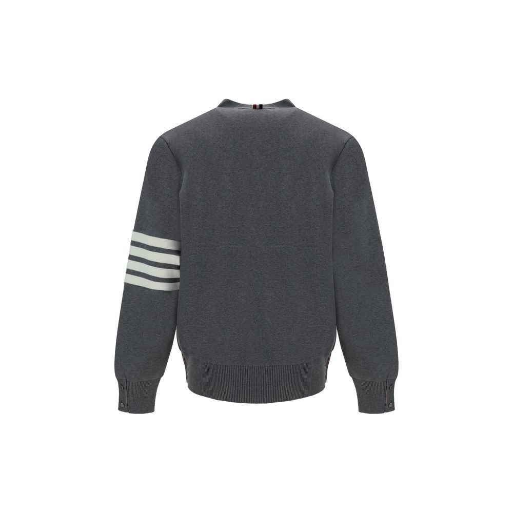 Thom Browne Gray Cotton Cardigan