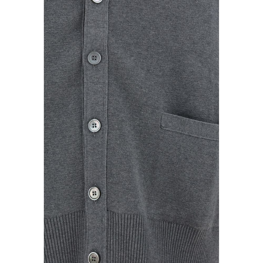 Thom Browne Gray Cotton Cardigan