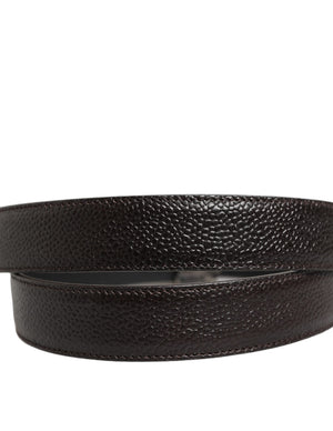 Dolce & Gabbana Brown Calf Leather Vintage Style Silver Buckle Belt