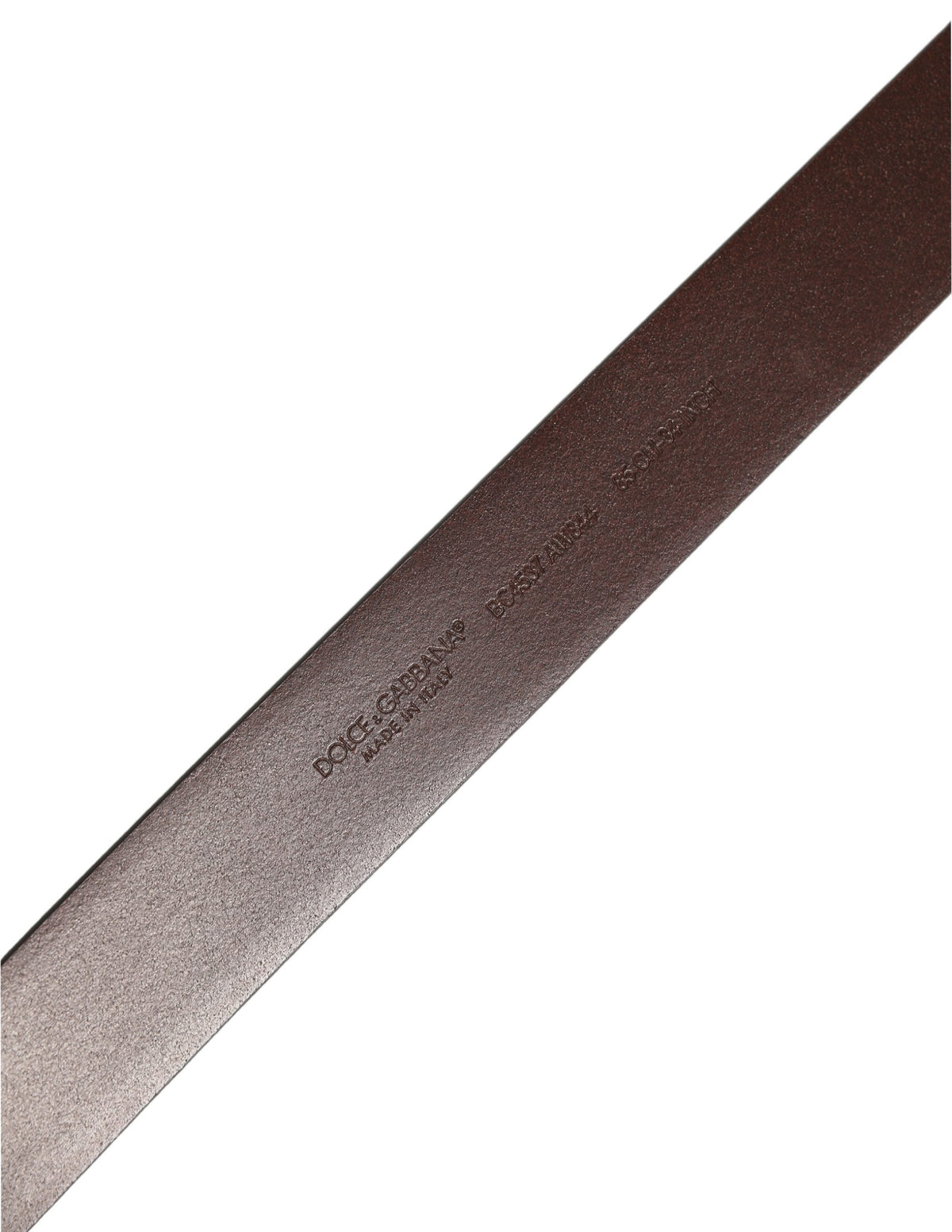 Dolce & Gabbana Brown Calfskin Leather Gold Metal Buckle Belt