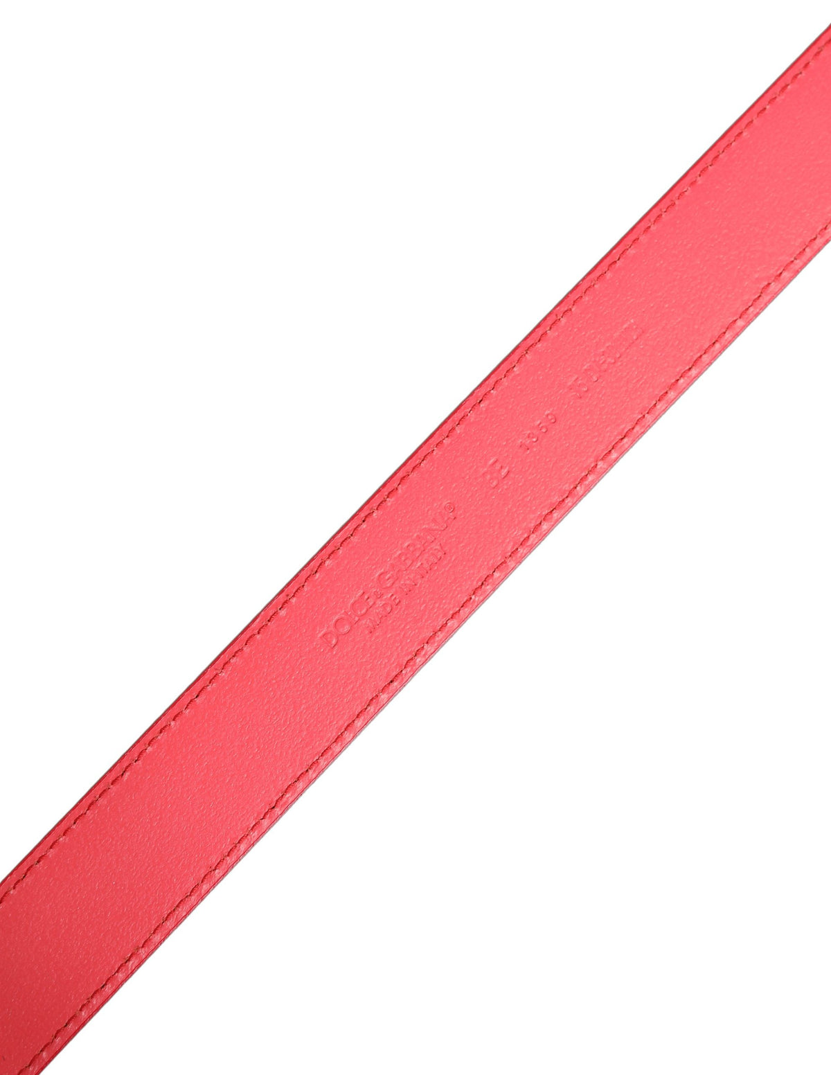 Dolce & Gabbana Pink Lambskin Leather Silver Metal Buckle Belt