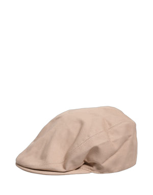 Dolce & Gabbana Men Beige Cotton Newsboy Cloth Capello Hat