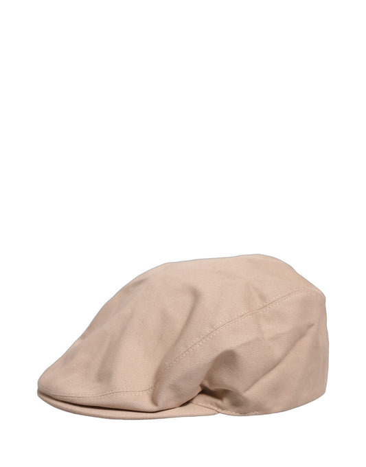 Dolce & Gabbana Men Beige Cotton Newsboy Cloth Capello Hat