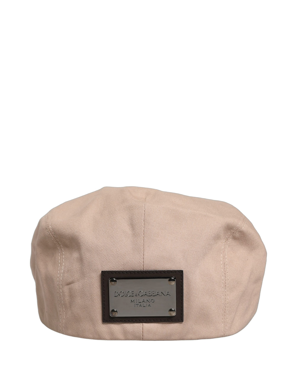 Dolce & Gabbana Men Beige Cotton Newsboy Cloth Capello Hat